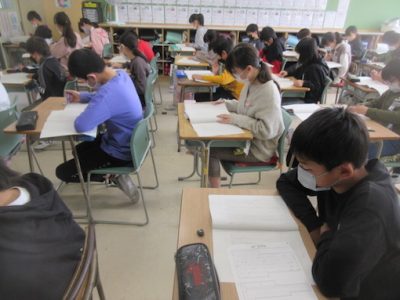 ６年生　全国学力状況調査　４月１９日（火）