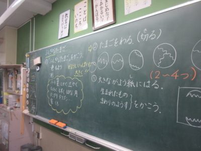 ２年生　図工　不思議なたまご