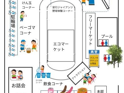 安行小まつり　会場図　お知らせ
