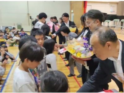 令和７年度　離任式　お世話になった先生方とのお別れ　５月２日（金）