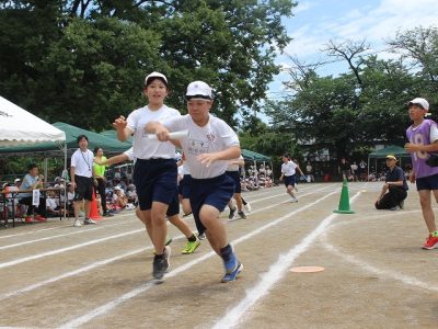 【速報】運動会　４～６年生代表者　色別対抗リレー