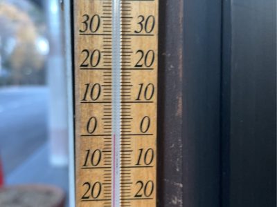 日光の朝、気温０度！